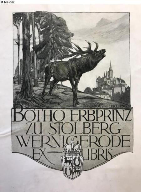 Exlibris Erbprinz Botho zu Stolberg-Wernigerode (1893-1989)
