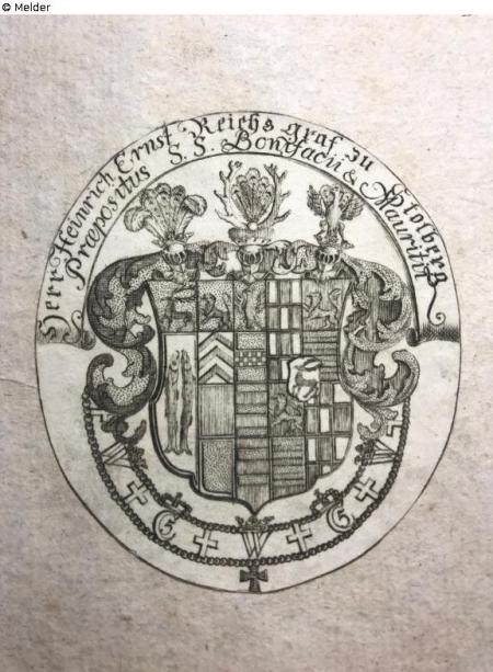 Exlibris Graf Henrich Ernst zu Stolberg-Wernigerode (1716-1778)